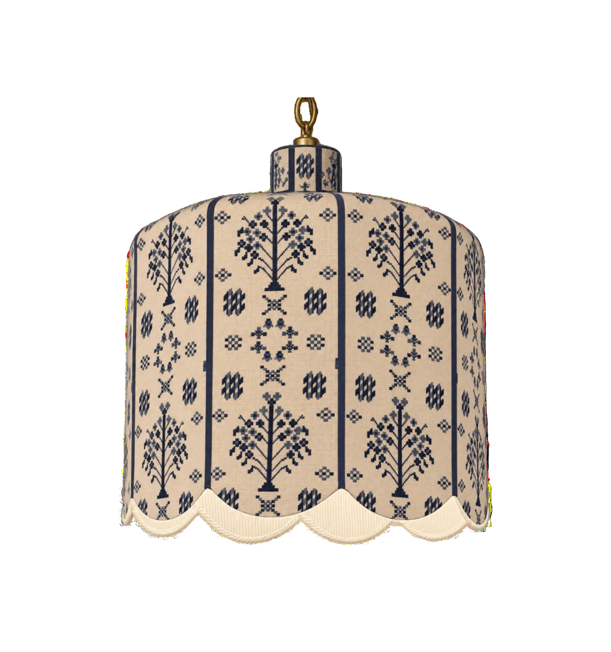 Scalloped Barrel Pendant