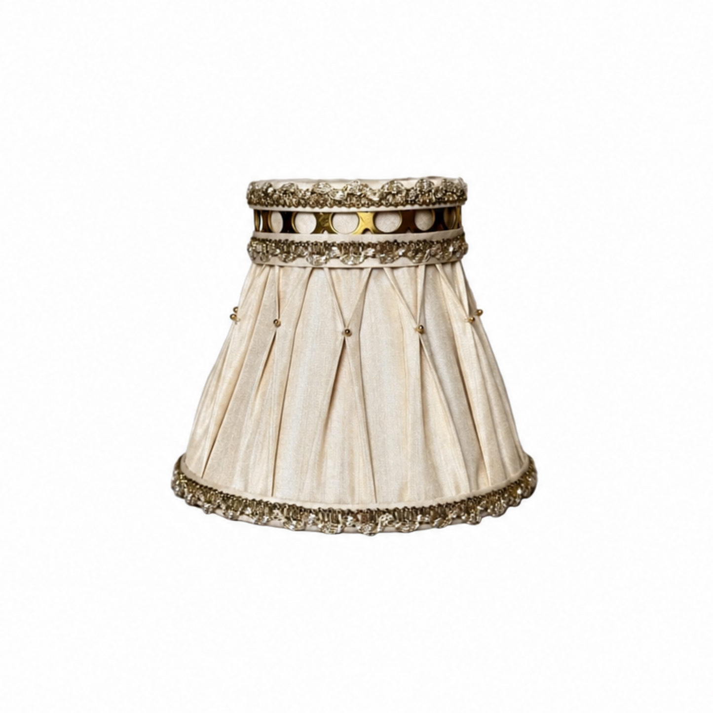 Custom Pleated Chandelier Shade with Top Cuff