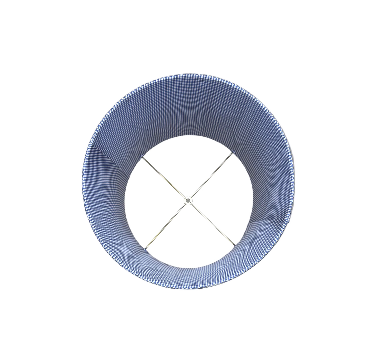 Open Box Pleat Blue Check Shade