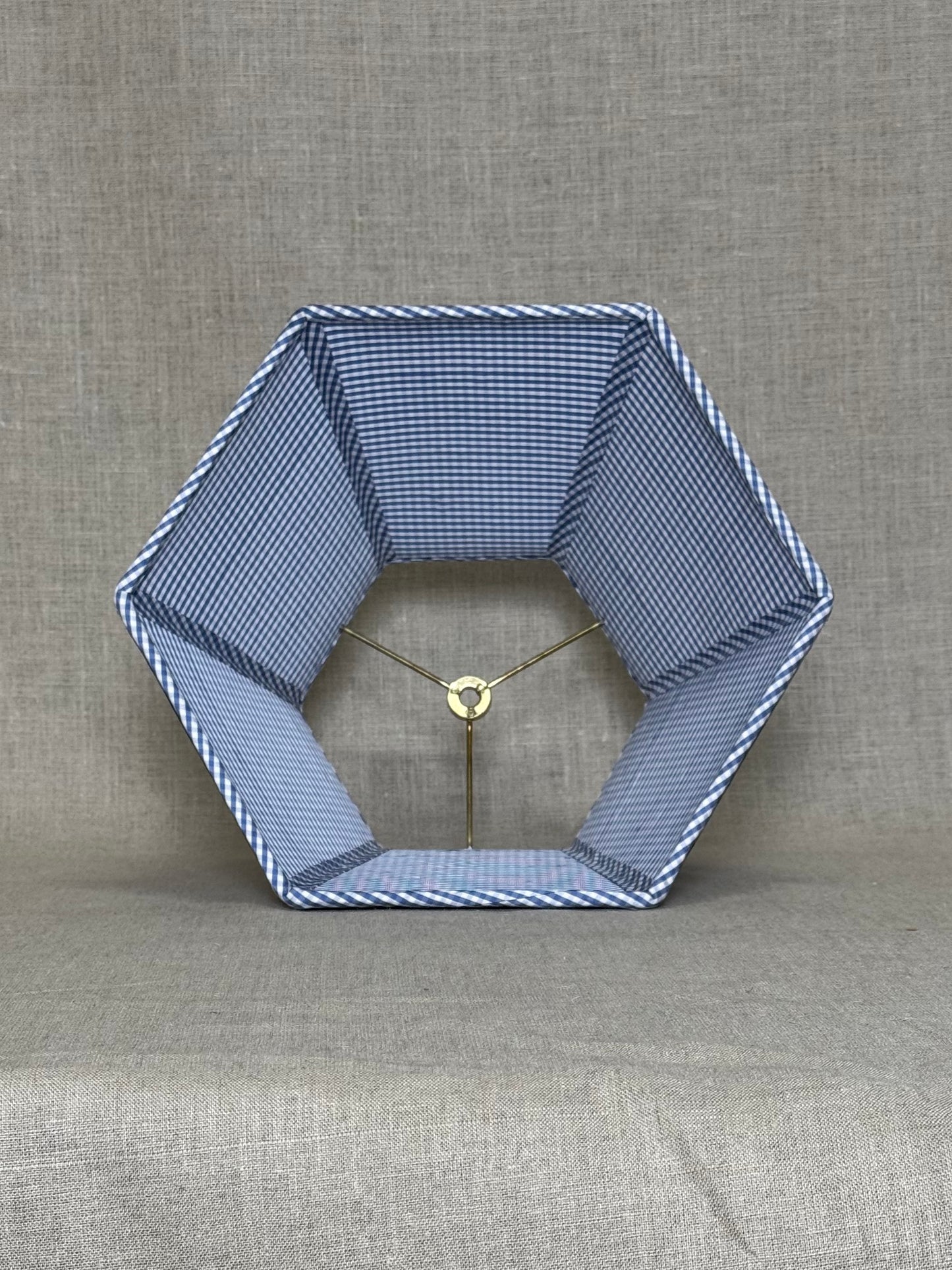 Hexagonal Blue Check Shade