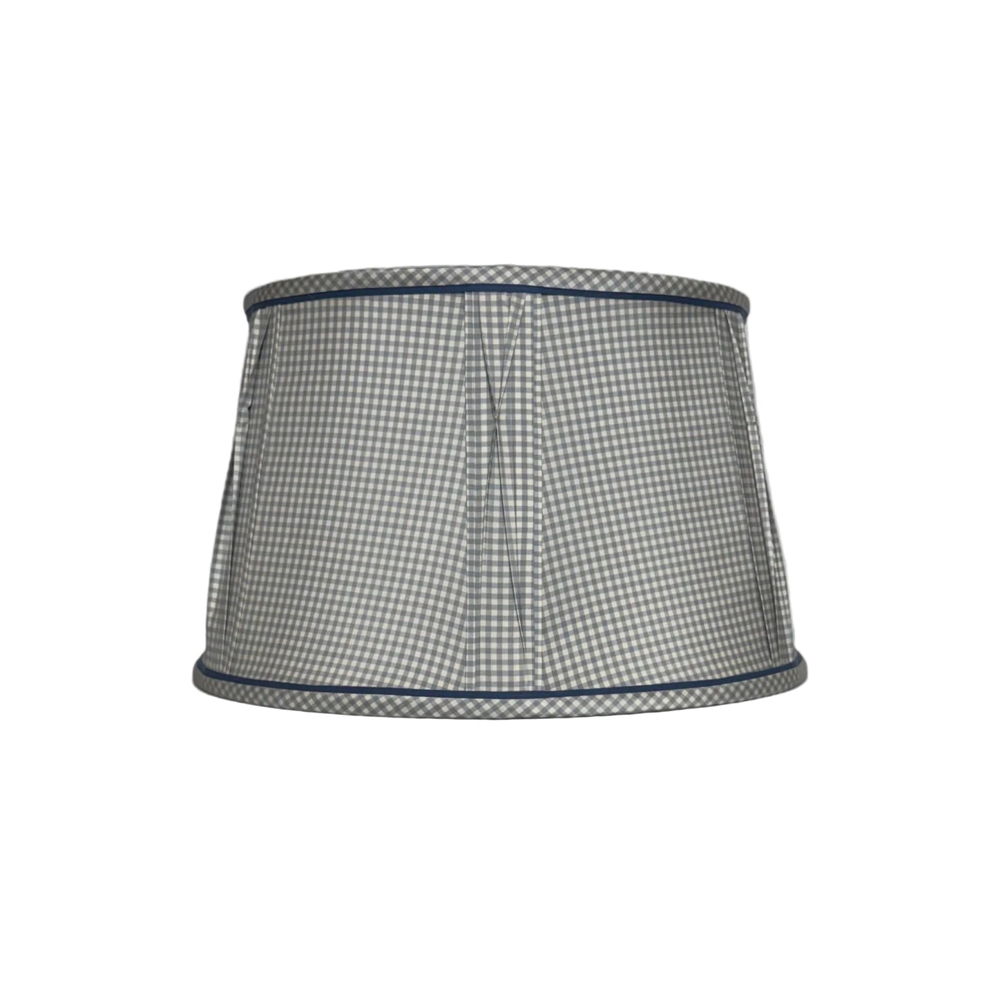 Full Fabric Blue and White Checked Shade