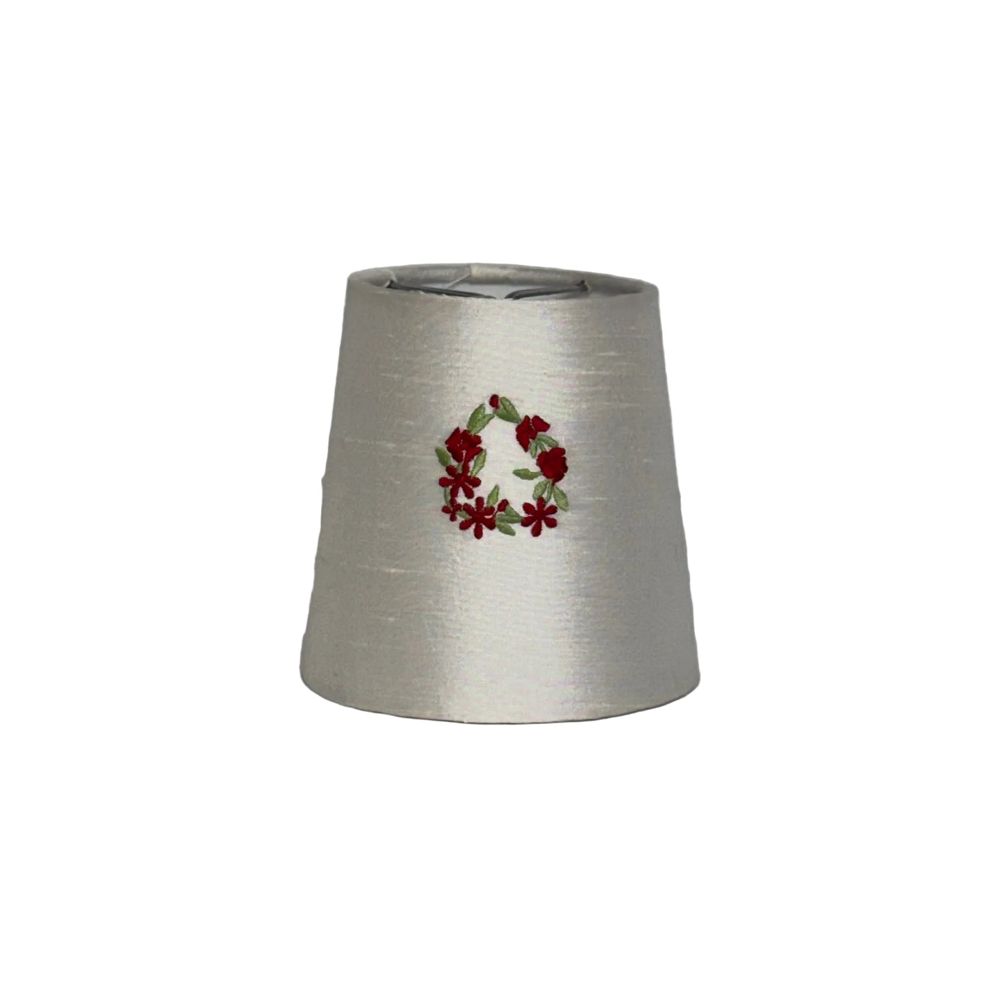 Embroidered Silk Chandelier Shade
