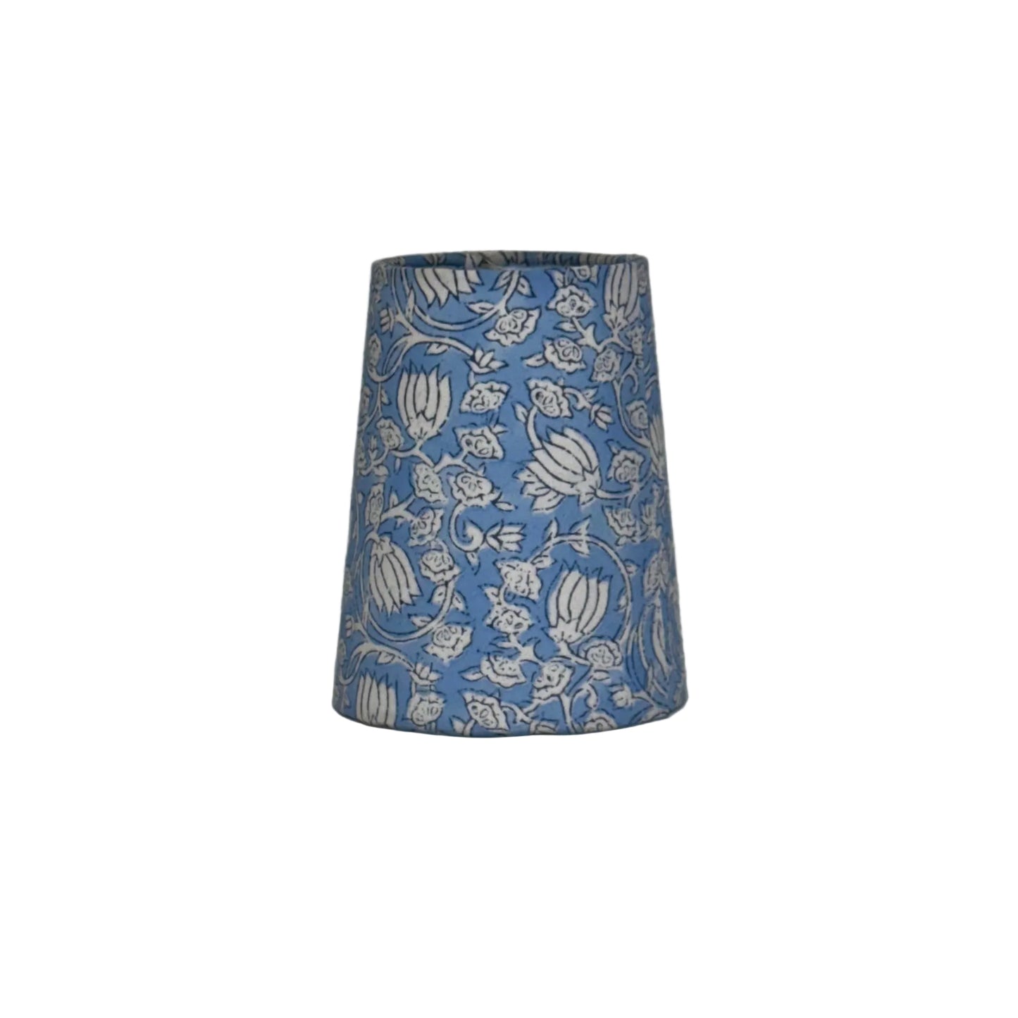 Blue Floral Chandelier Shade