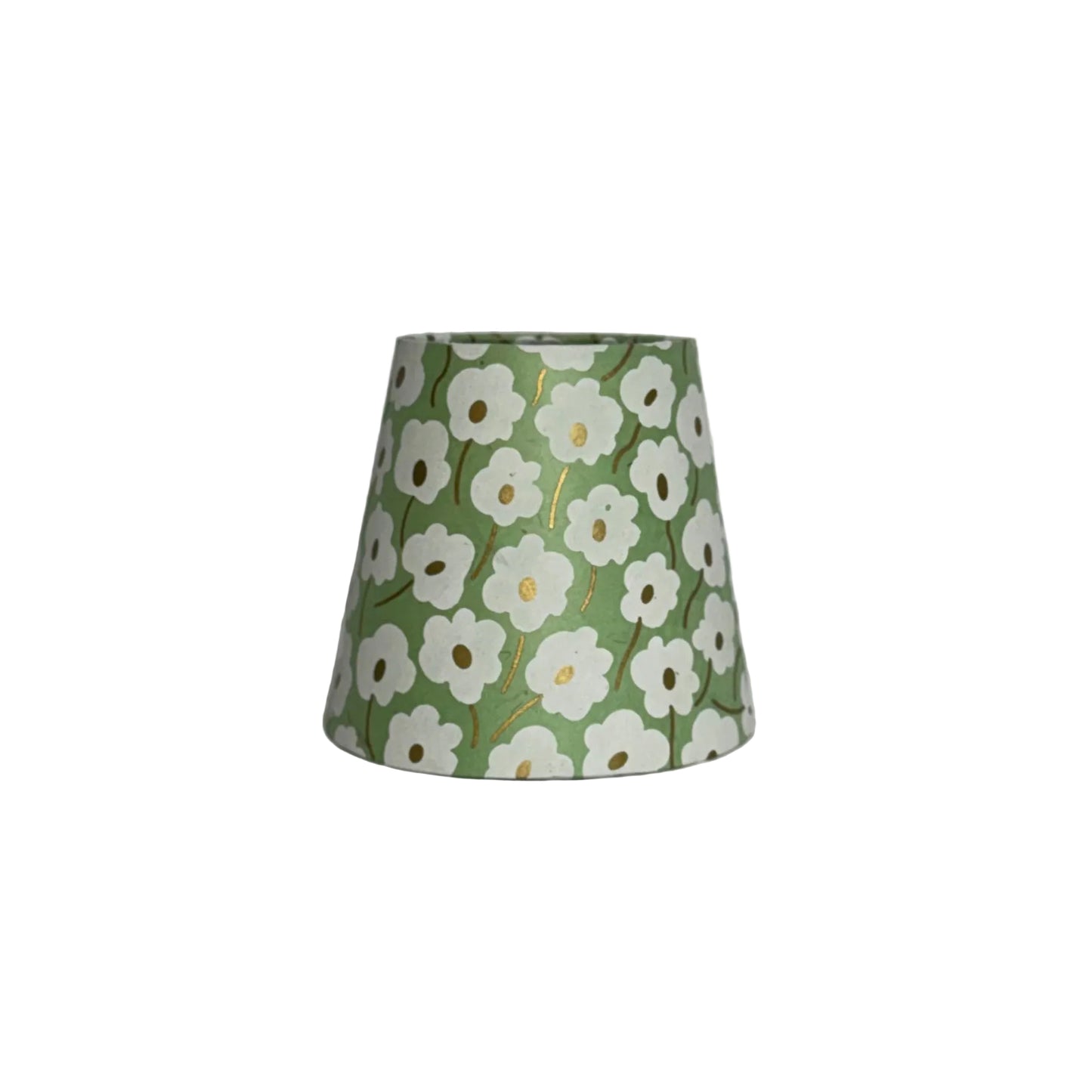 Green Floral Paper Shade