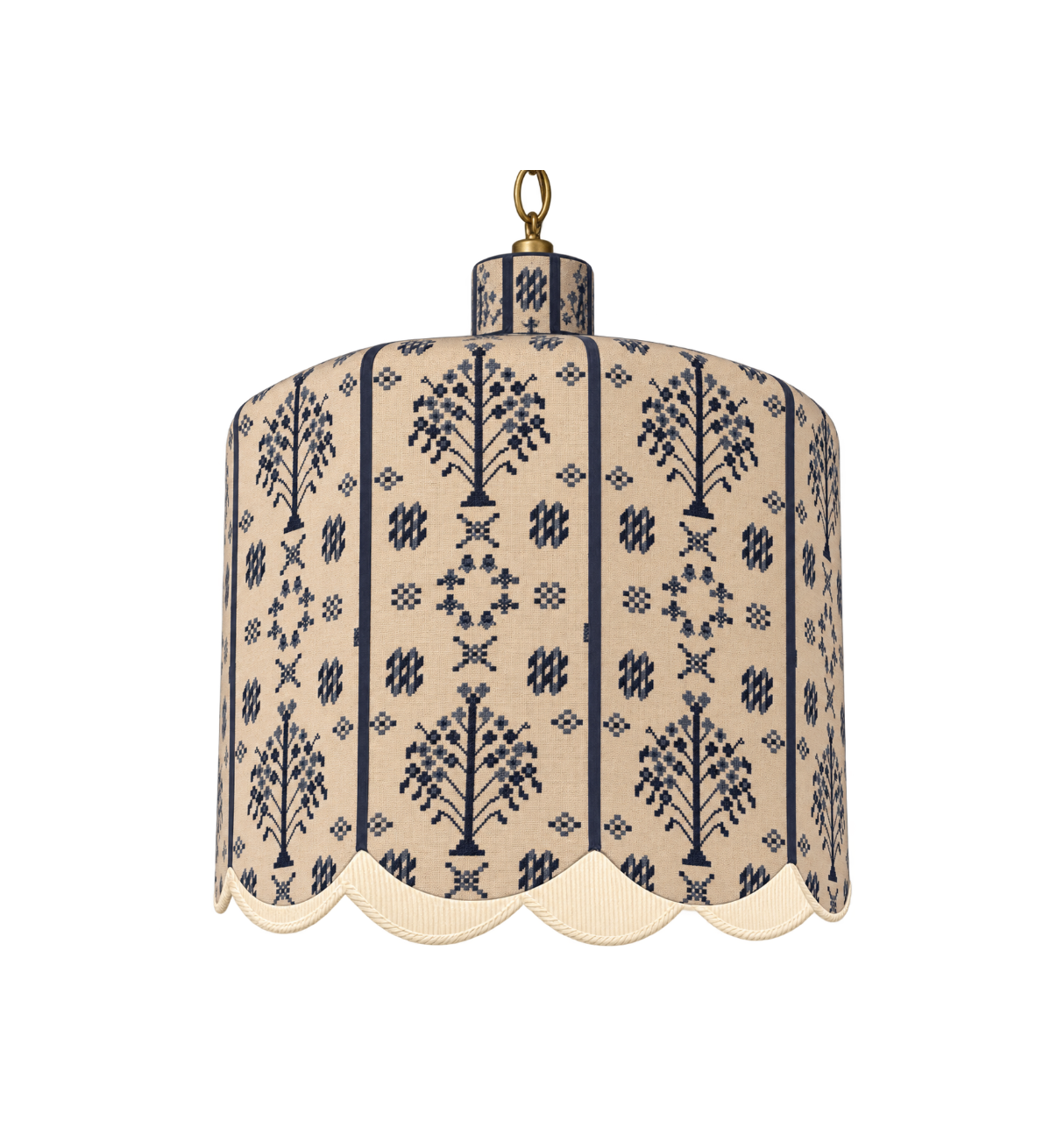 Scalloped Barrel Pendant