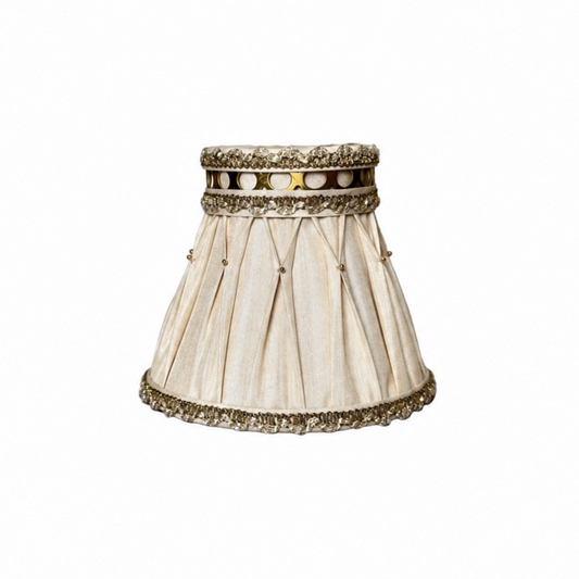 Custom Pleated Chandelier Shade with Top Cuff