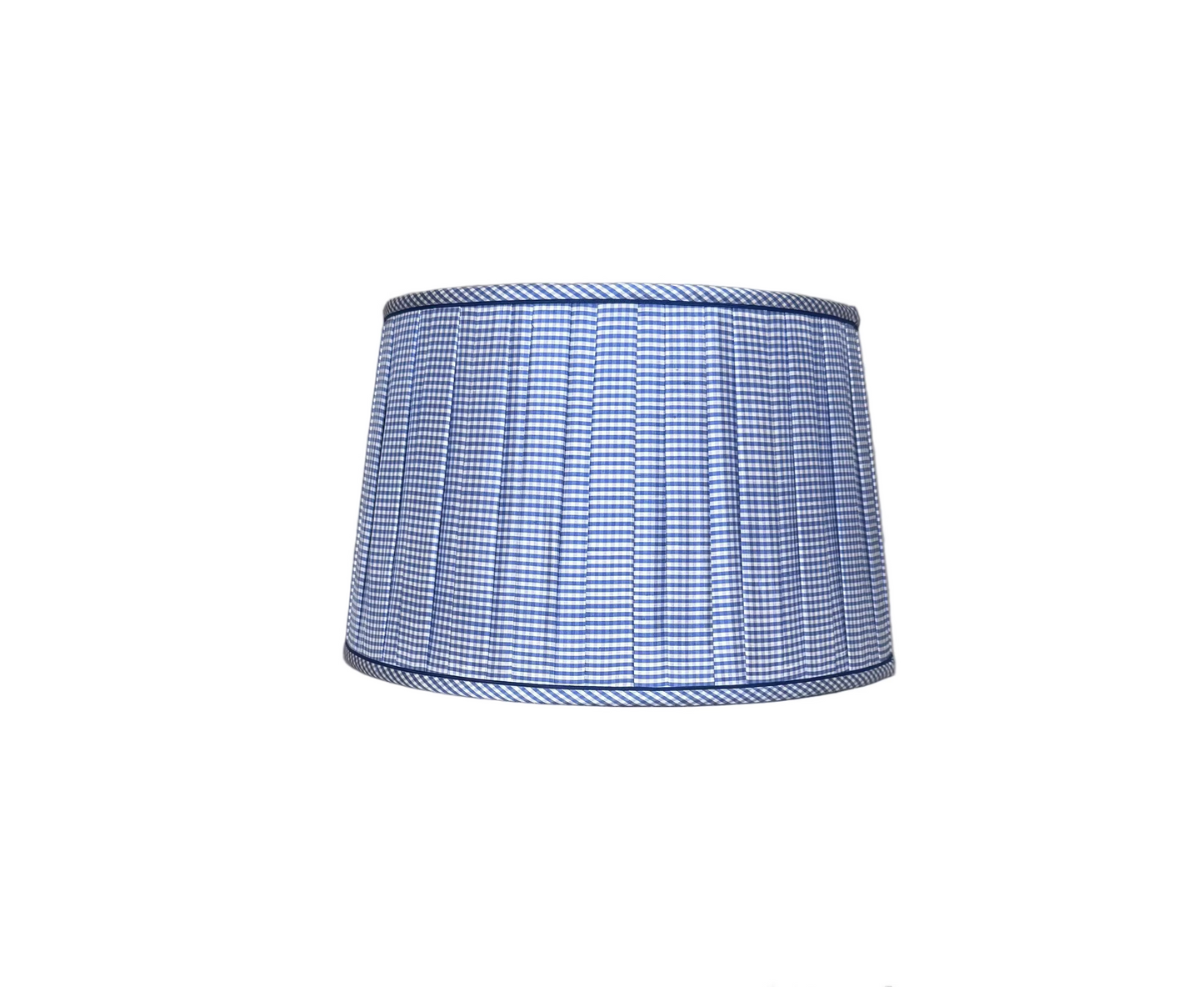 Open Box Pleat Blue Check Shade
