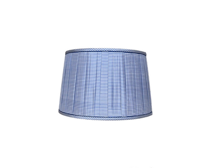 Open Box Pleat Blue Check Shade