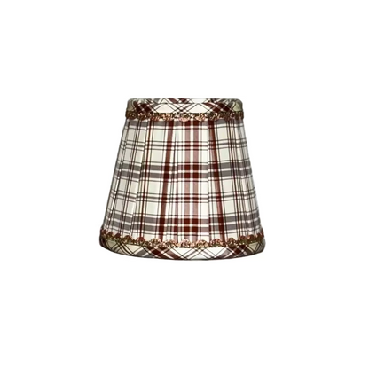 Custom Red and White Plaid Shade