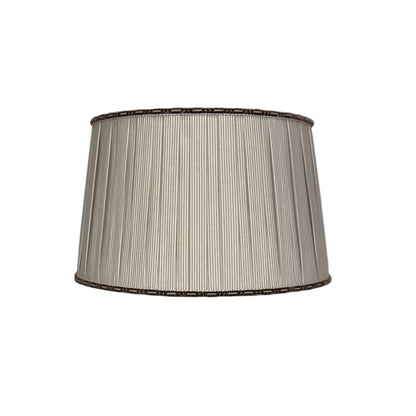 Open Box Pleat Beige and White Ticking