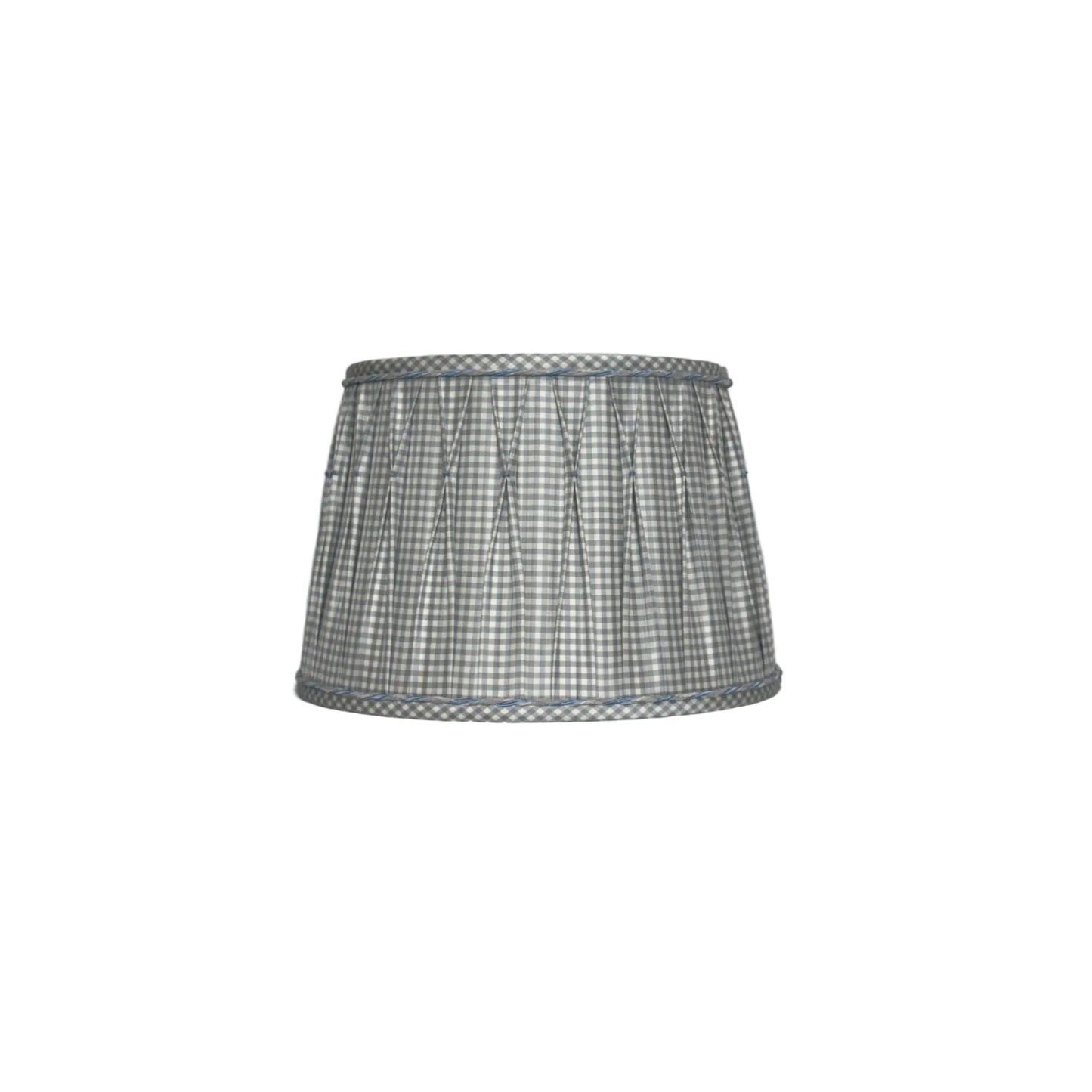 Baby Blue and White Silk Check Shade