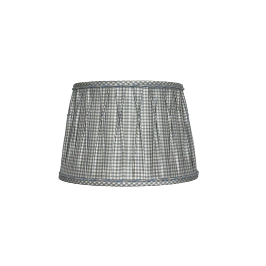 Baby Blue and White Silk Check Shade