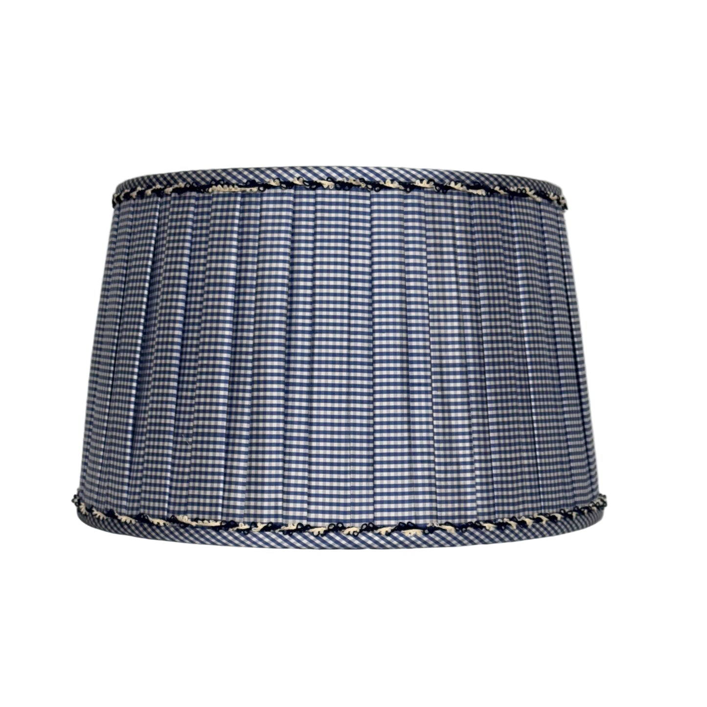 Open Box Pleat Blue and White Check Shade