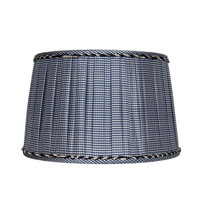 Open Box Pleat Blue and White Check Shade