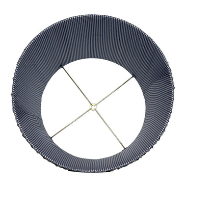Open Box Pleat Blue and White Check Shade