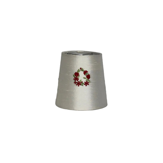 Embroidered Silk Chandelier Shade