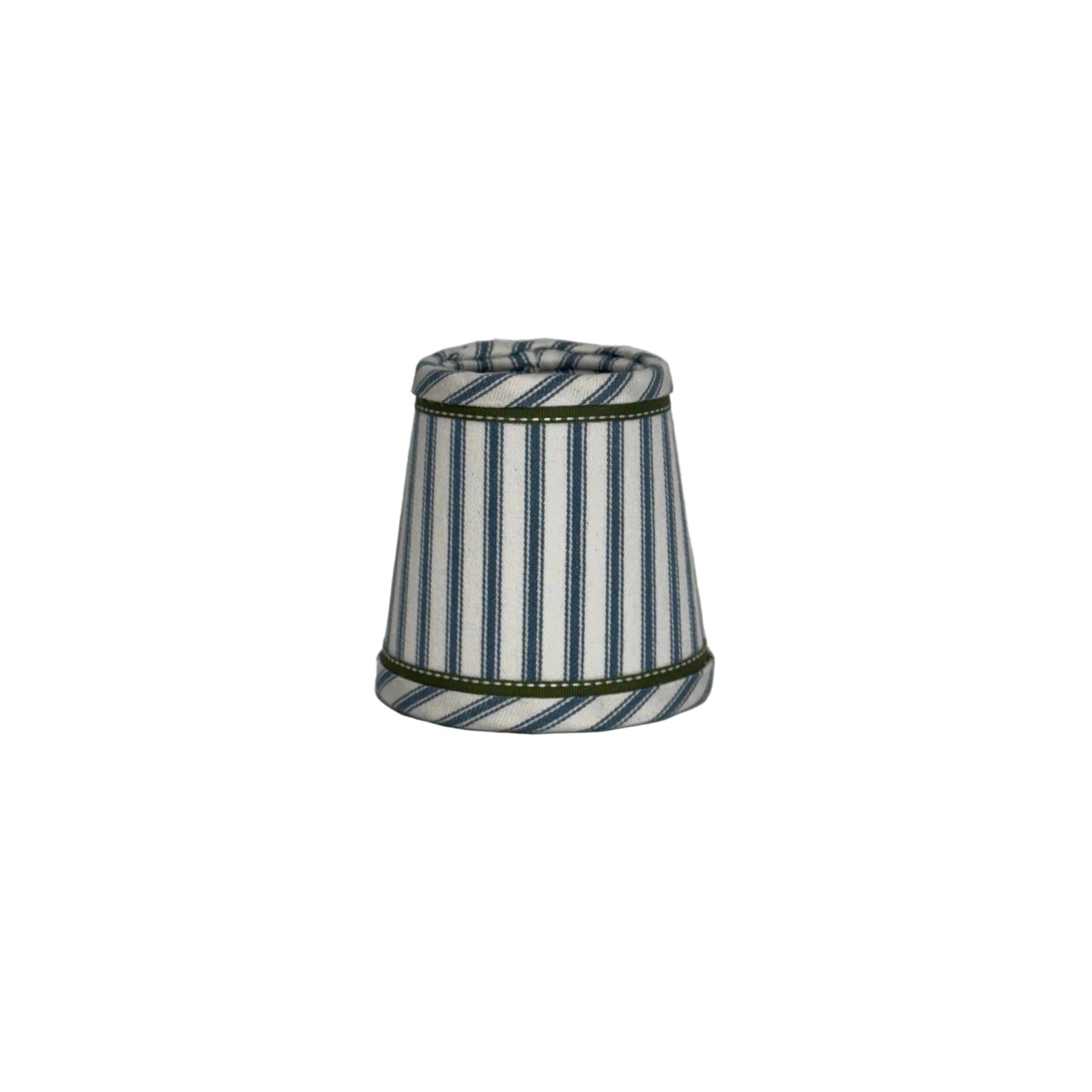 Blue Ticking Stripe Chandelier Shade