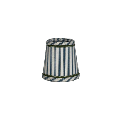 Blue Ticking Stripe Chandelier Shade