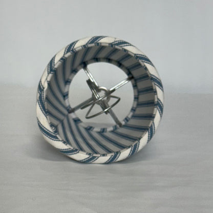 Blue Ticking Stripe Chandelier Shade