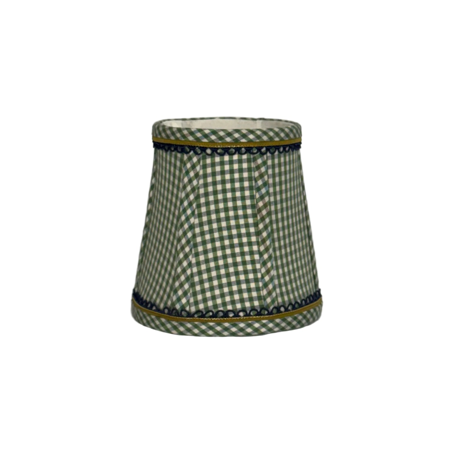 Green Check Chandelier Shade