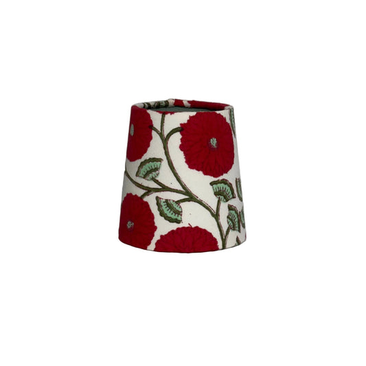 Red Floral Chandelier Shade